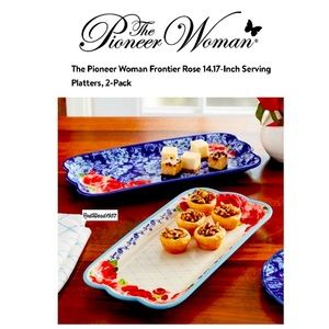 Pioneer Woman Heritage Floral Serving Platters BRANDNEW!!!